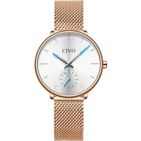 0124C | Quartz Women Watch | Mesh Band