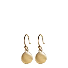 10K Gold Tiny Disc Earring