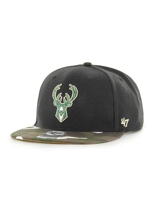 '47 Brand Captain Canteen Camo Milwaukee Bucks Snapback Hat