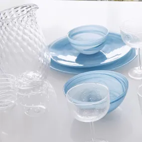 Alabaster Aqua Dinner Set