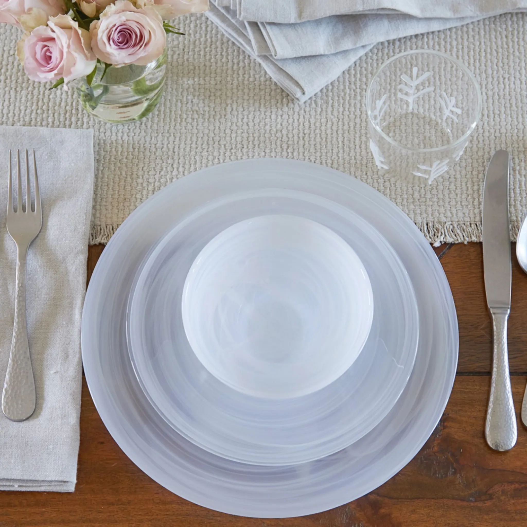 Alabaster White Dinner Set