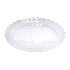 Alabaster White Large Scallop Rim Bowl