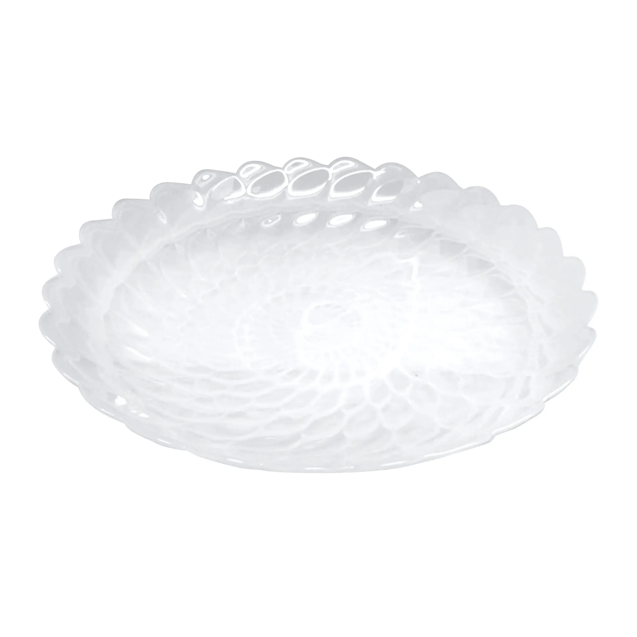 Alabaster White Large Scallop Rim Bowl