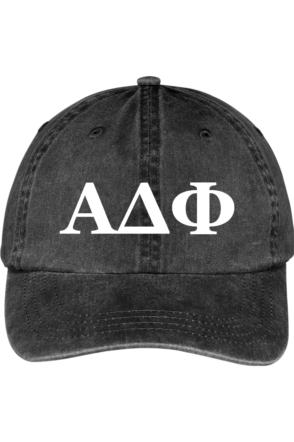 Alpha Delta Phi - Pigment-Dyed Cap - White Embroidered Letters