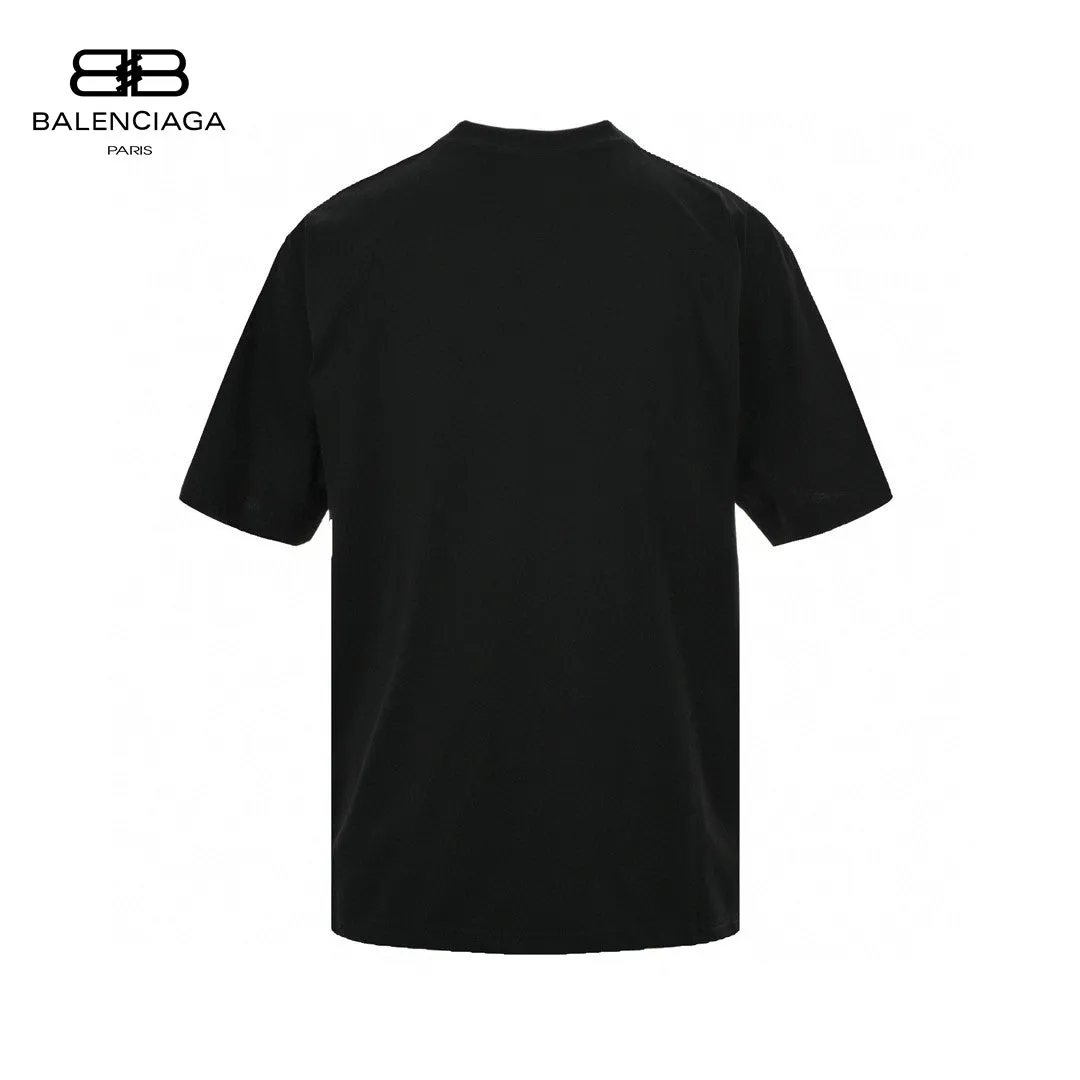 Balenciaga Black T-Shirt with EREWHON Graphic