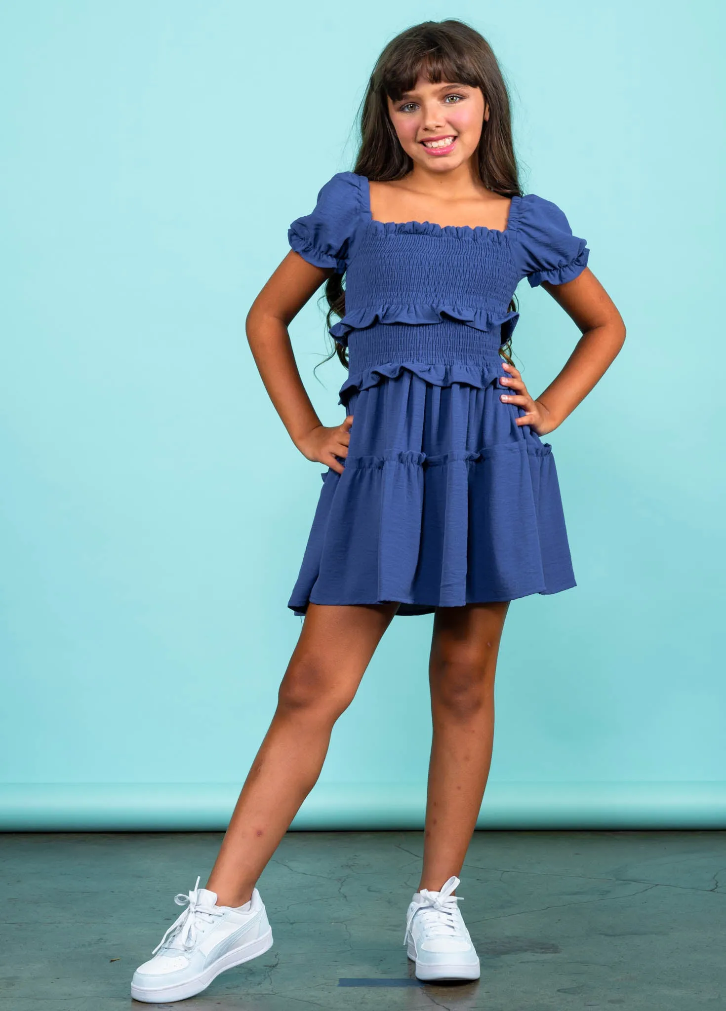 BERKLEY Puff Sleeve Smocked Dress