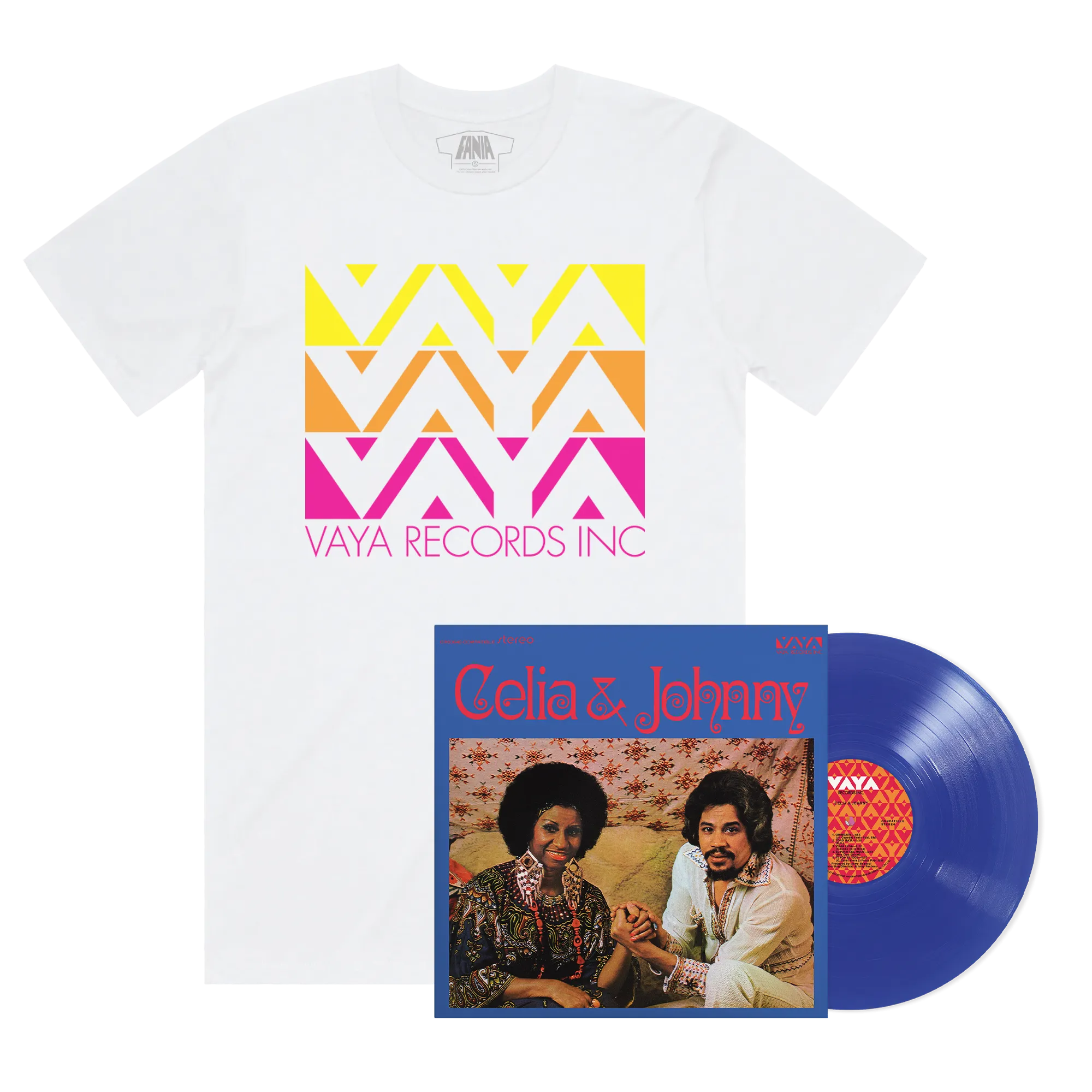 CELIA & JOHNNY (180G AZUL REAL LP – FANIA EXCLUSIVE   VAYA T-SHIRT)