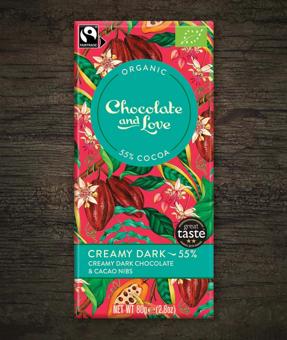 Creamy Dark 55% - Creamy Dark Chocolate with Cacao Nibs