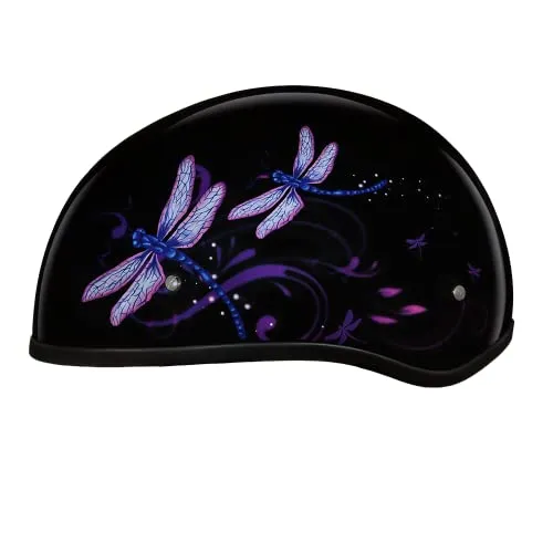 Daytona Helmets Half Skull Cap Motorcycle Helmet DOT Approved Dragonfly