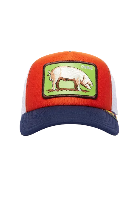 Goorin Bros First Pig (Swine} Trucker Hat (Red)