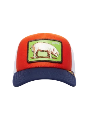 Goorin Bros First Pig (Swine} Trucker Hat (Red)