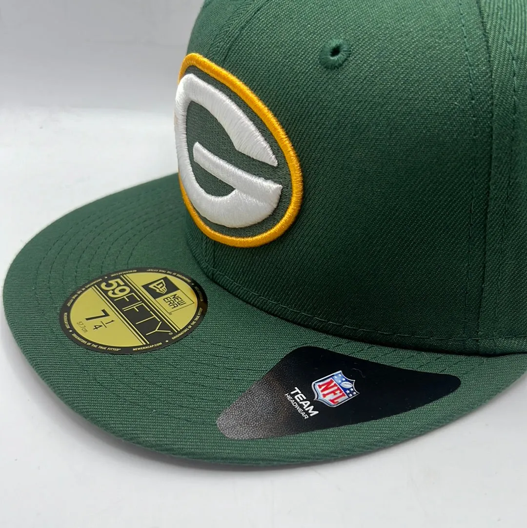 Green Bay Packers NFL New Era 59Fifty Official Team Headwear Classic Logo Fitted Hat