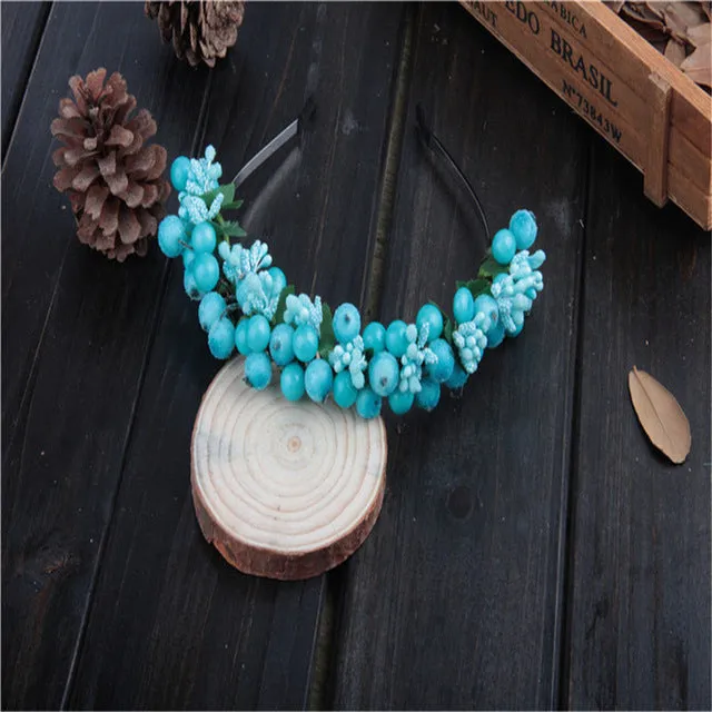 Haimeikang Girls Accesorios para el pelo Flower Crown Headbands  Women Flower Headband Fruit Hairpices for Women Fascinator