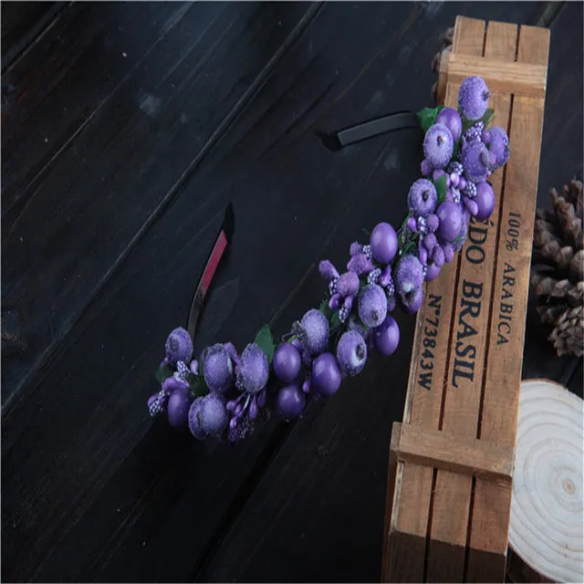 Haimeikang Girls Accesorios para el pelo Flower Crown Headbands  Women Flower Headband Fruit Hairpices for Women Fascinator