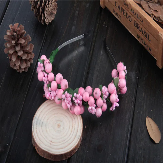 Haimeikang Girls Accesorios para el pelo Flower Crown Headbands  Women Flower Headband Fruit Hairpices for Women Fascinator