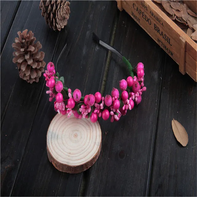 Haimeikang Girls Accesorios para el pelo Flower Crown Headbands  Women Flower Headband Fruit Hairpices for Women Fascinator