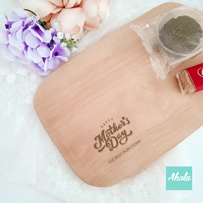 【Happy Mother's Day】Maple Wood Cutting Board with Handle 母親節楓木刻字多用途砧板