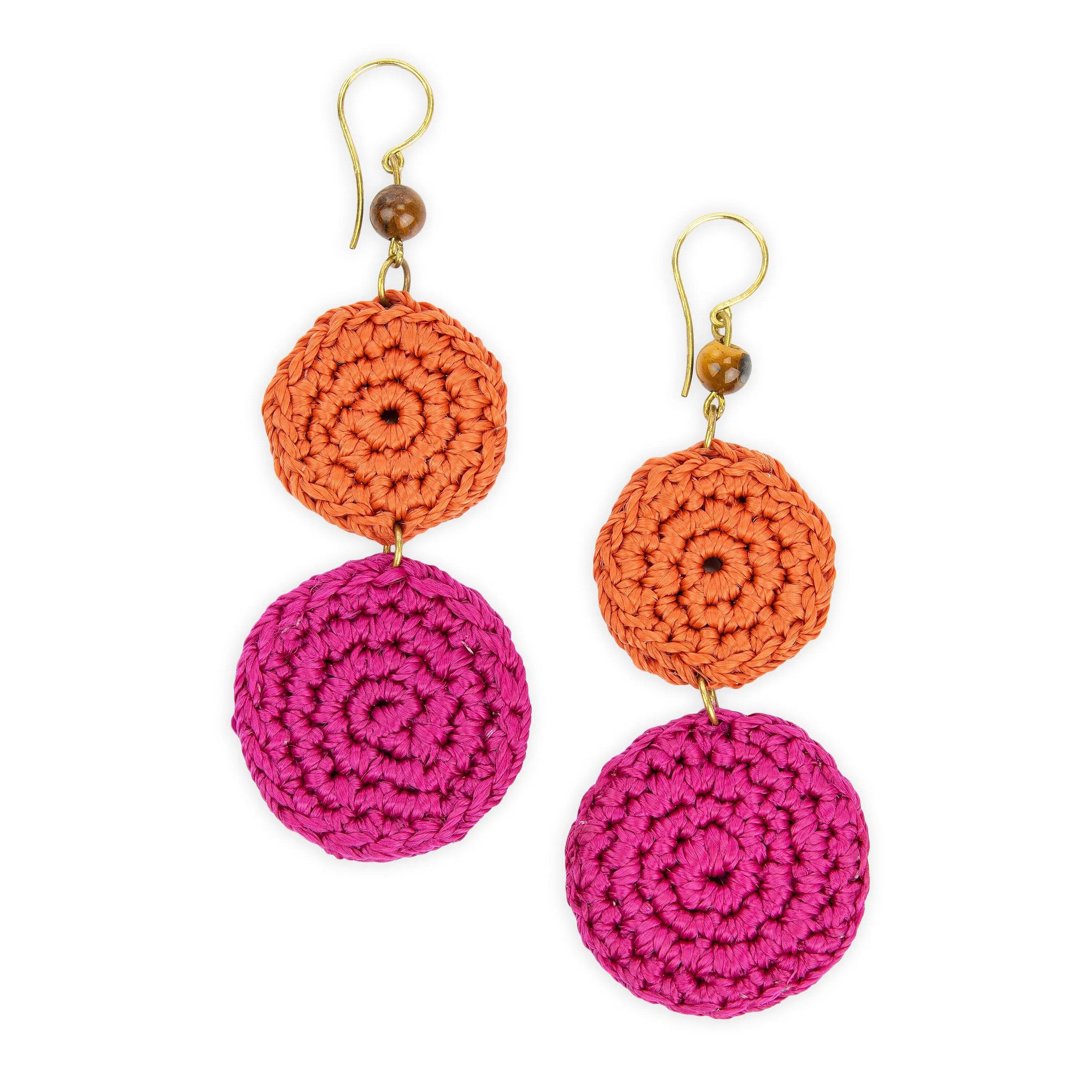 Jasper Double Disc Earrings