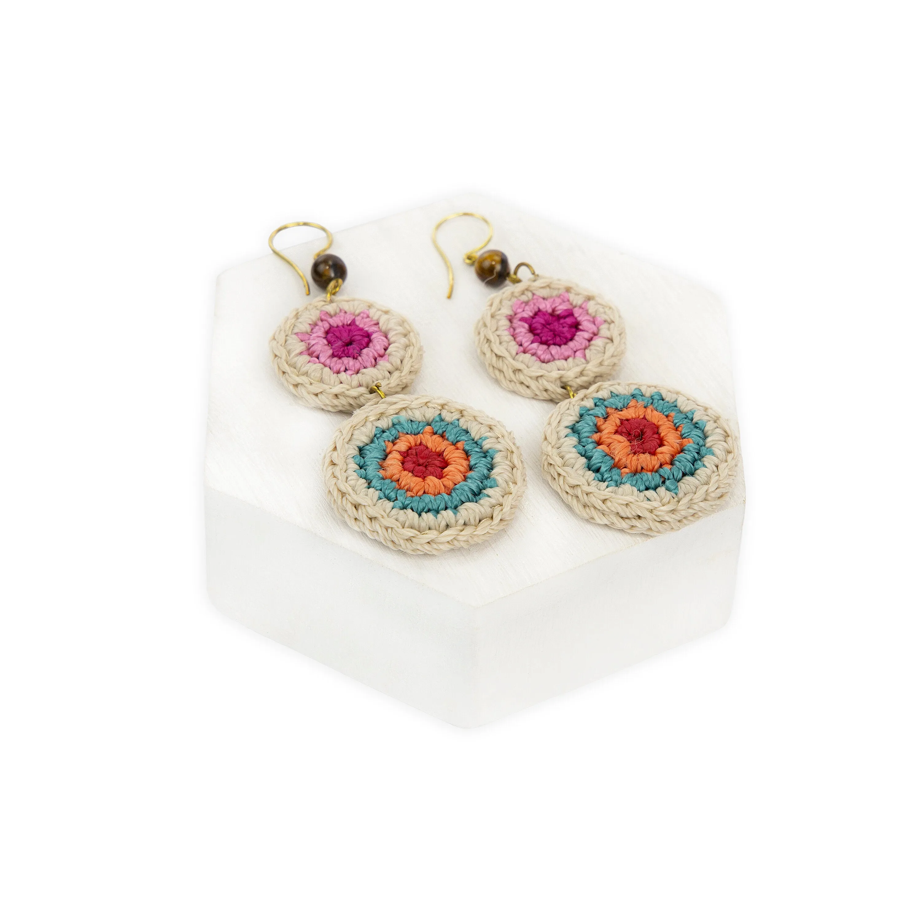 Jasper Double Disc Earrings