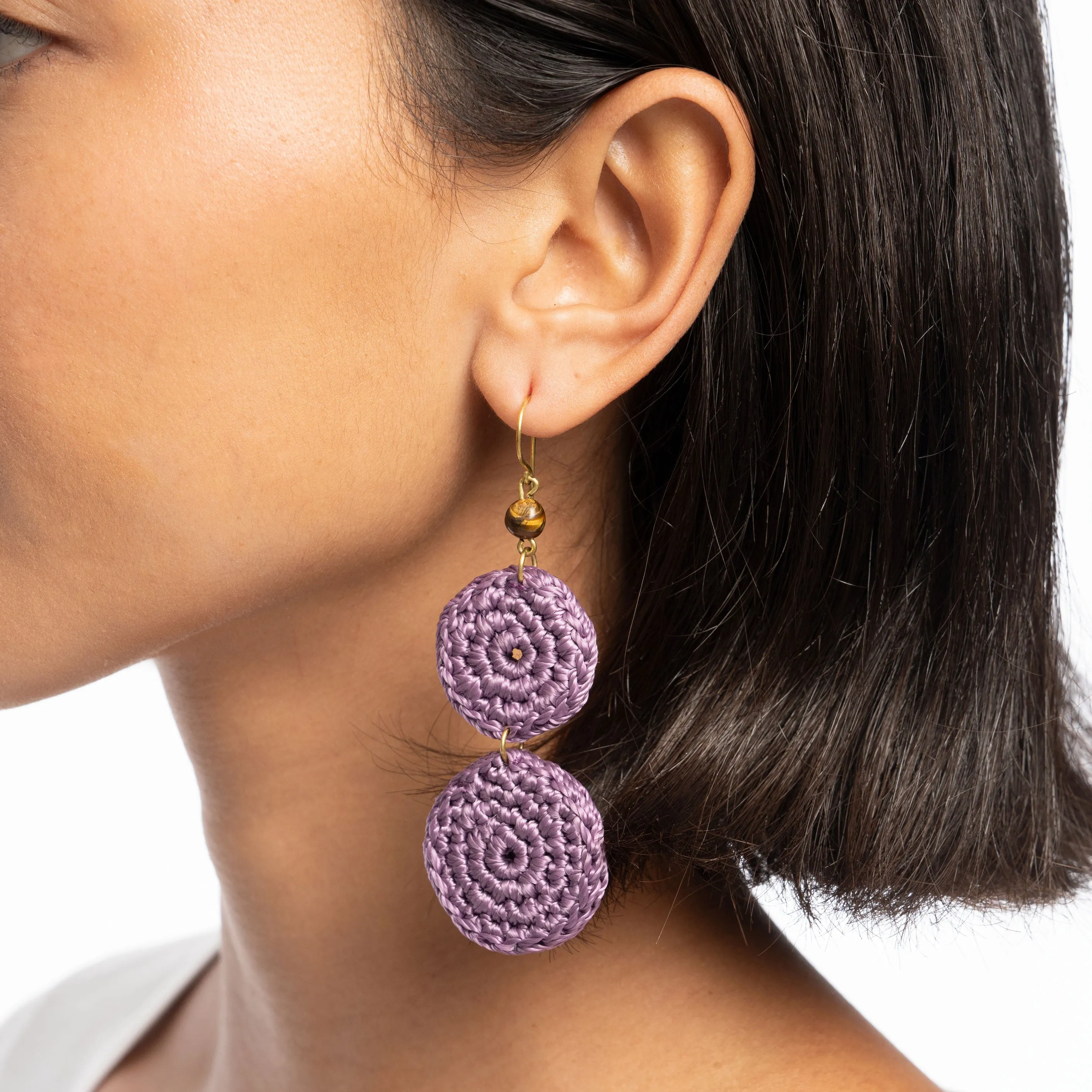 Jasper Double Disc Earrings