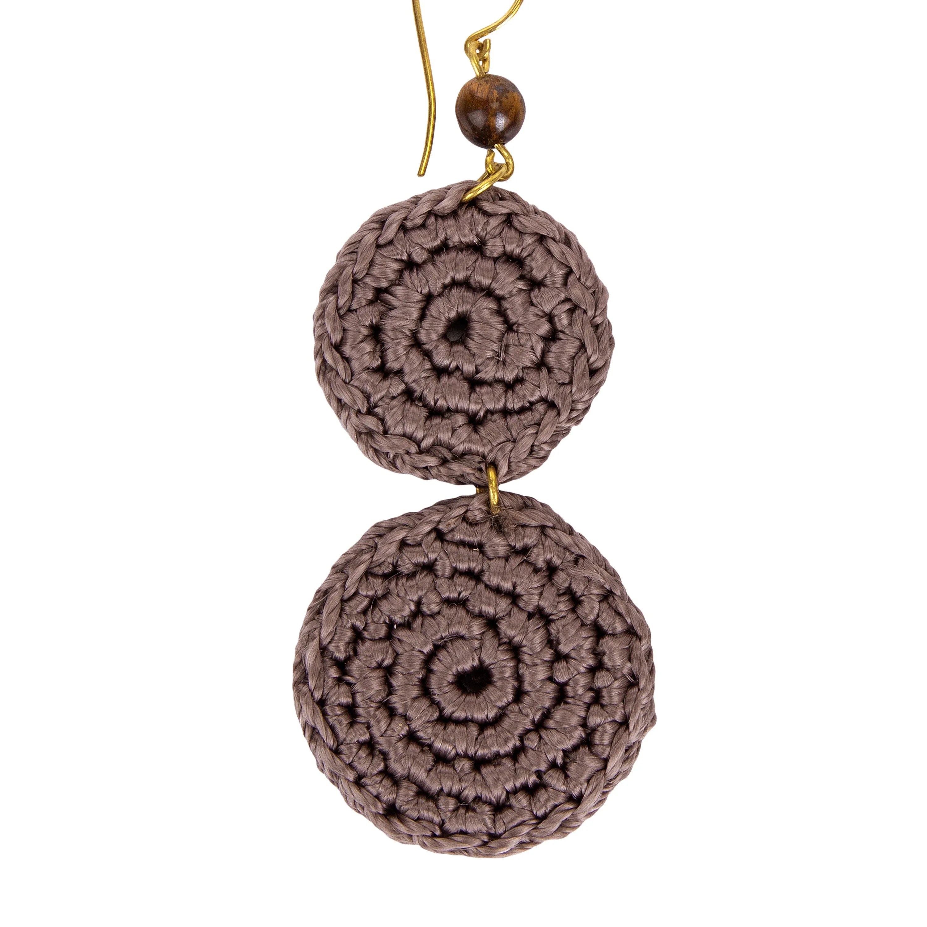 Jasper Double Disc Earrings