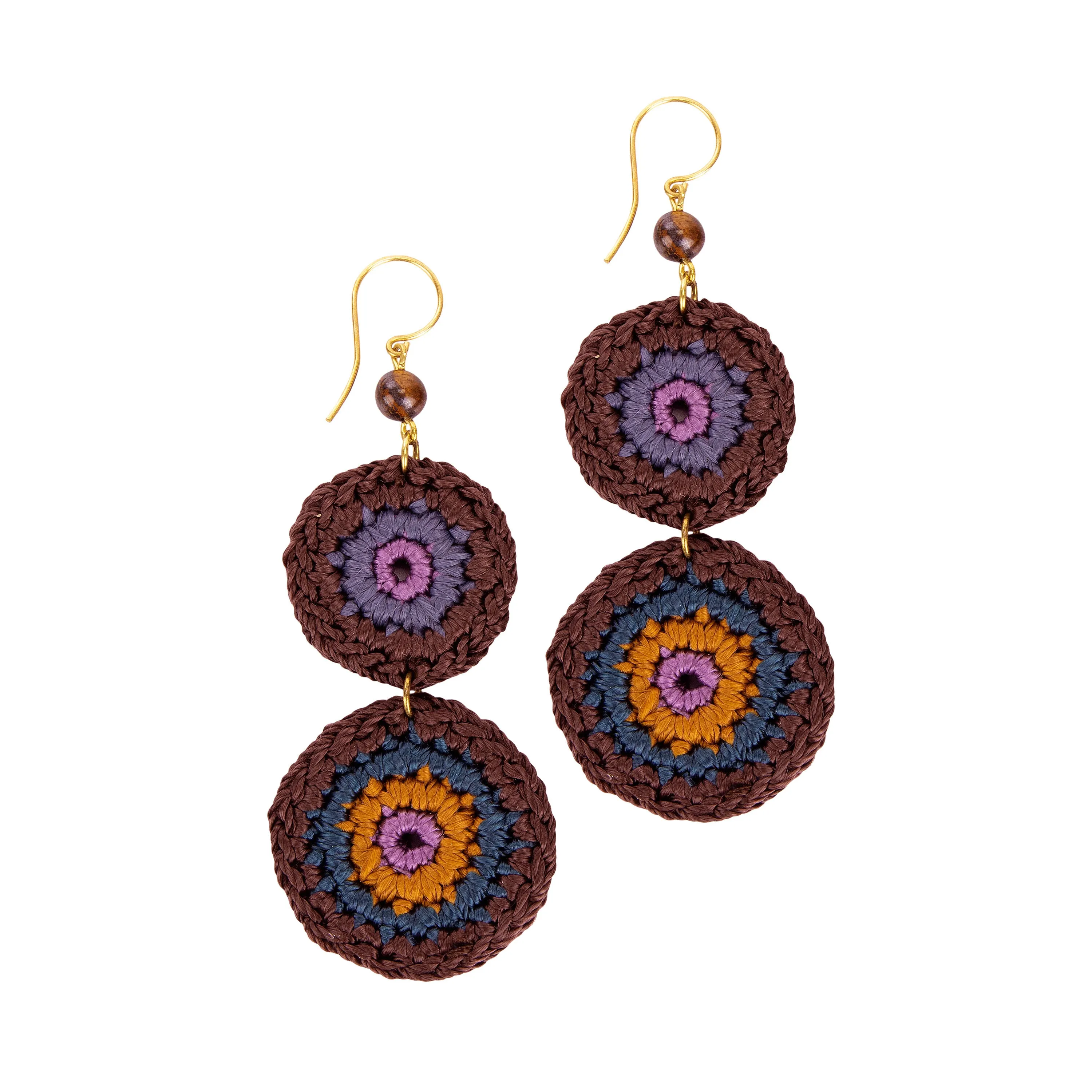 Jasper Double Disc Earrings