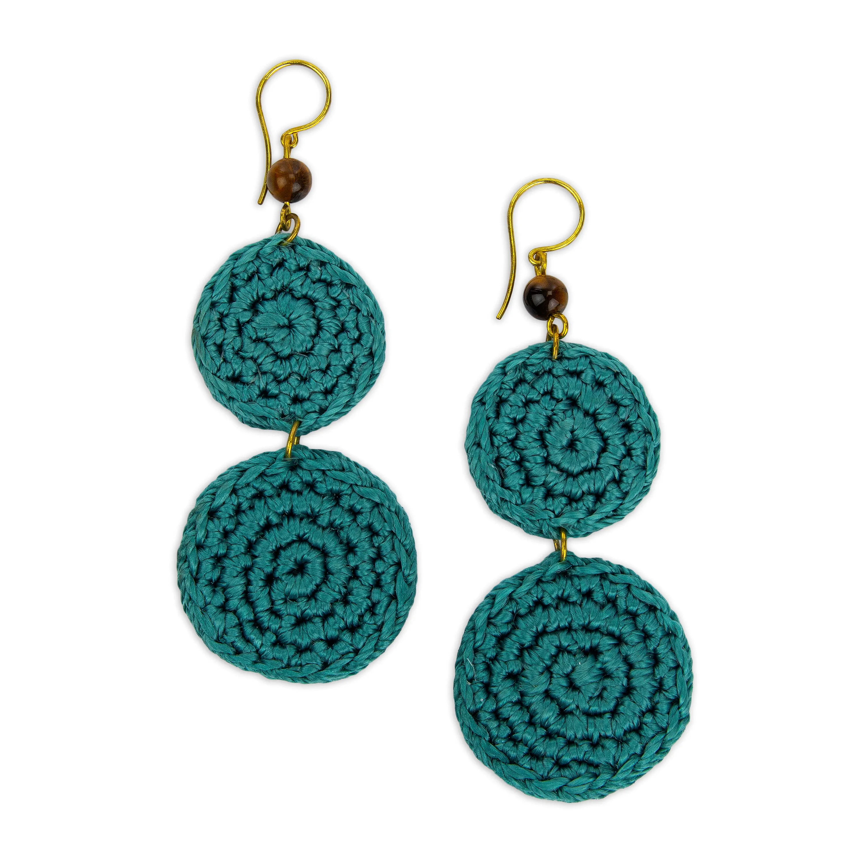 Jasper Double Disc Earrings