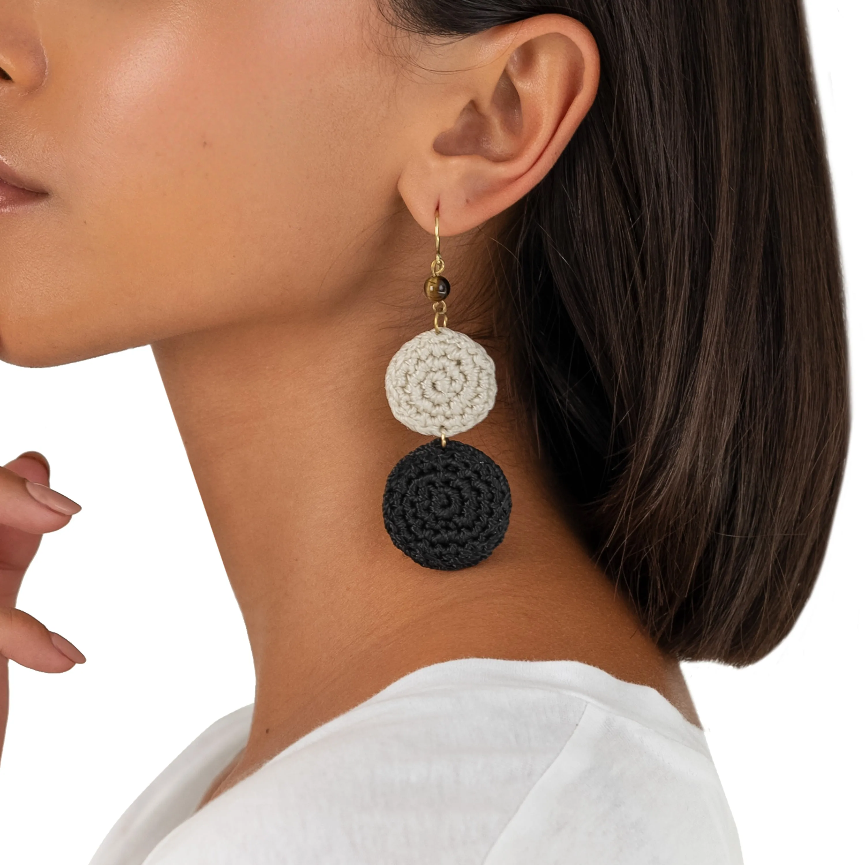 Jasper Double Disc Earrings