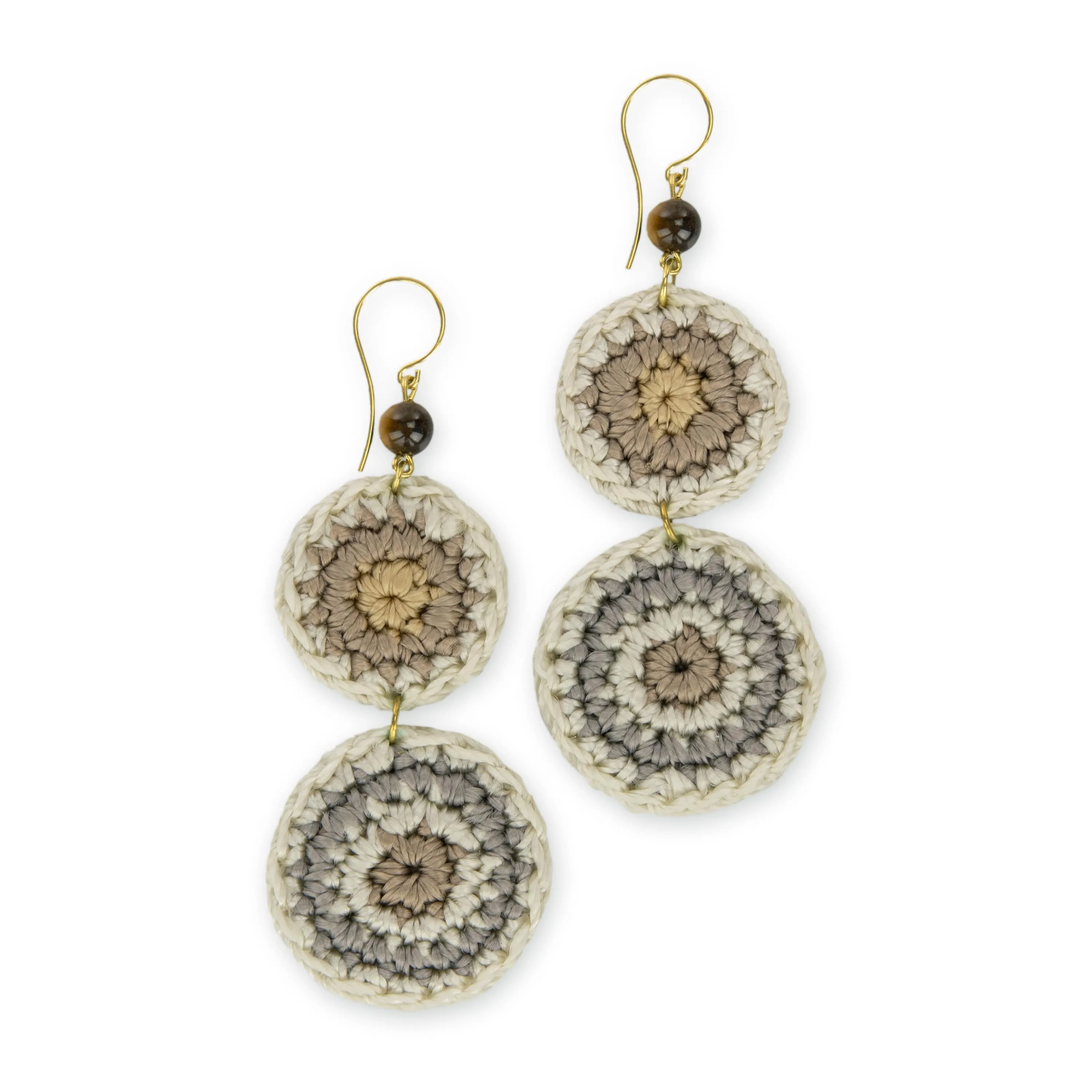 Jasper Double Disc Earrings