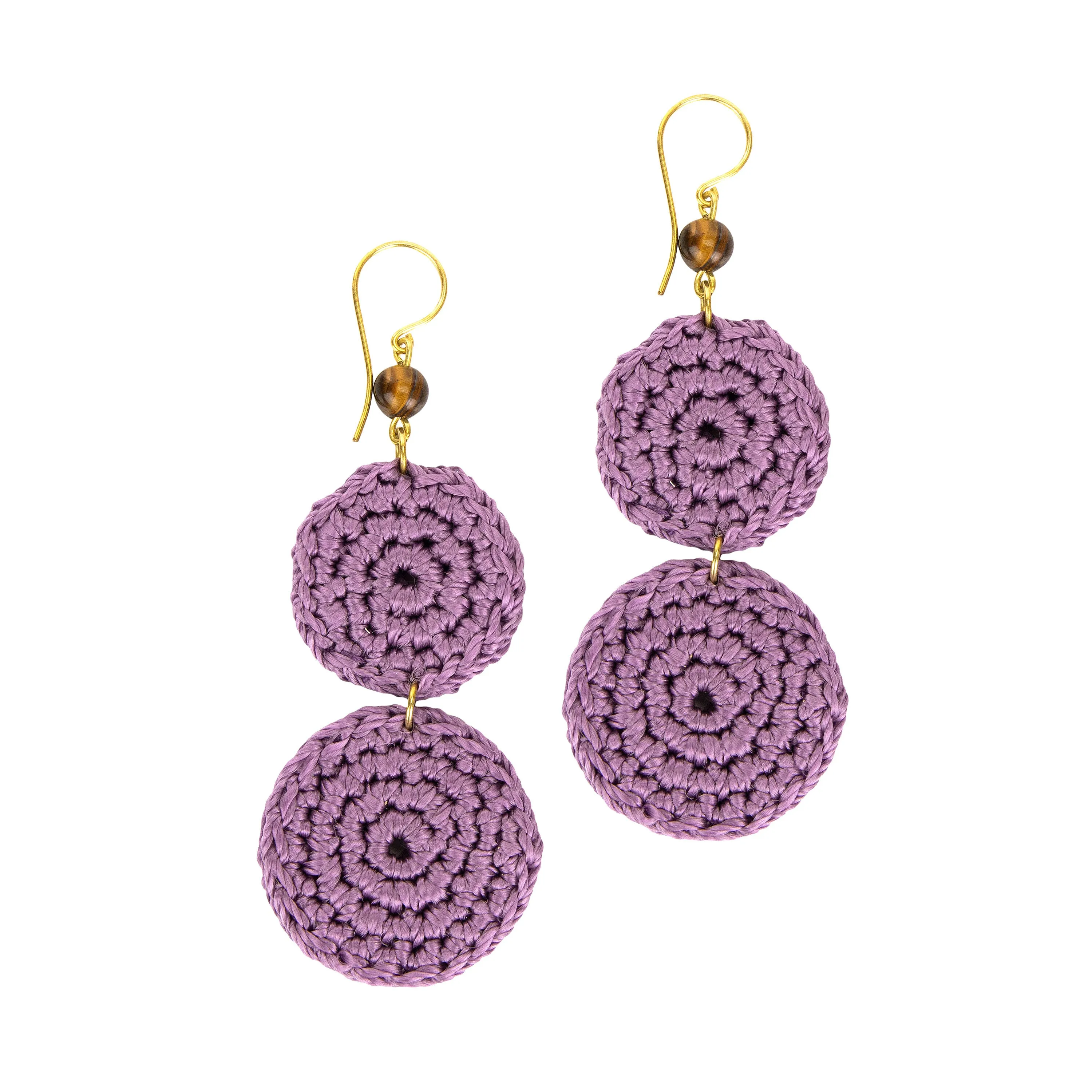 Jasper Double Disc Earrings