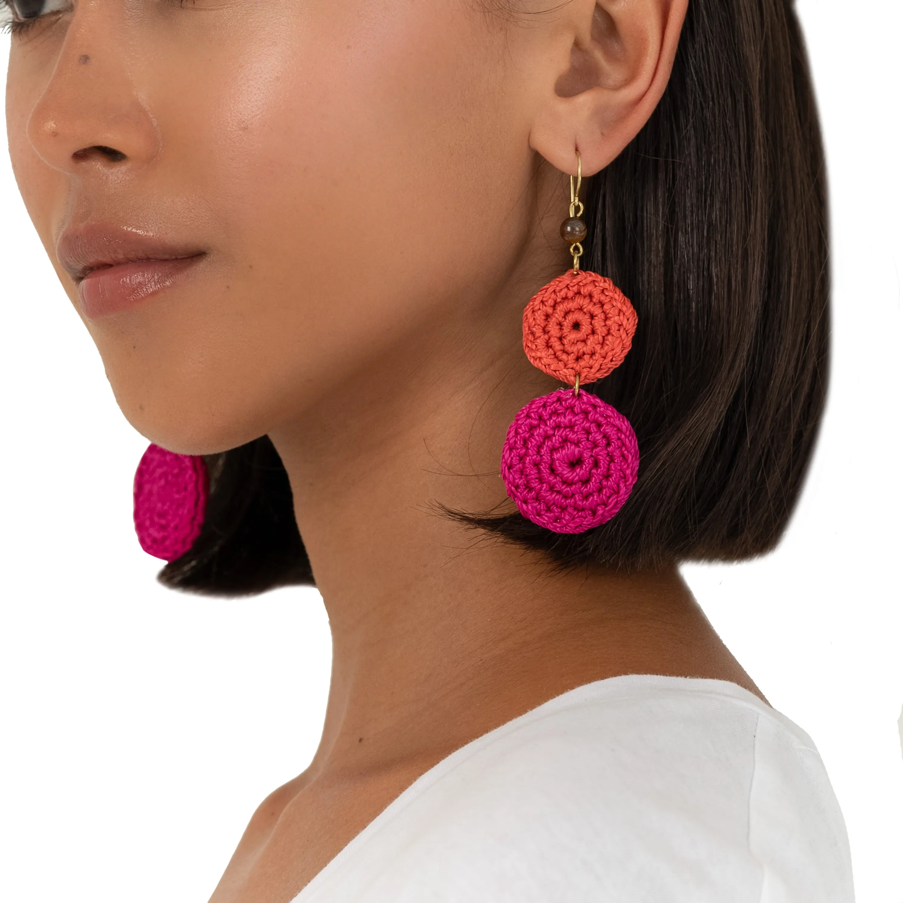 Jasper Double Disc Earrings