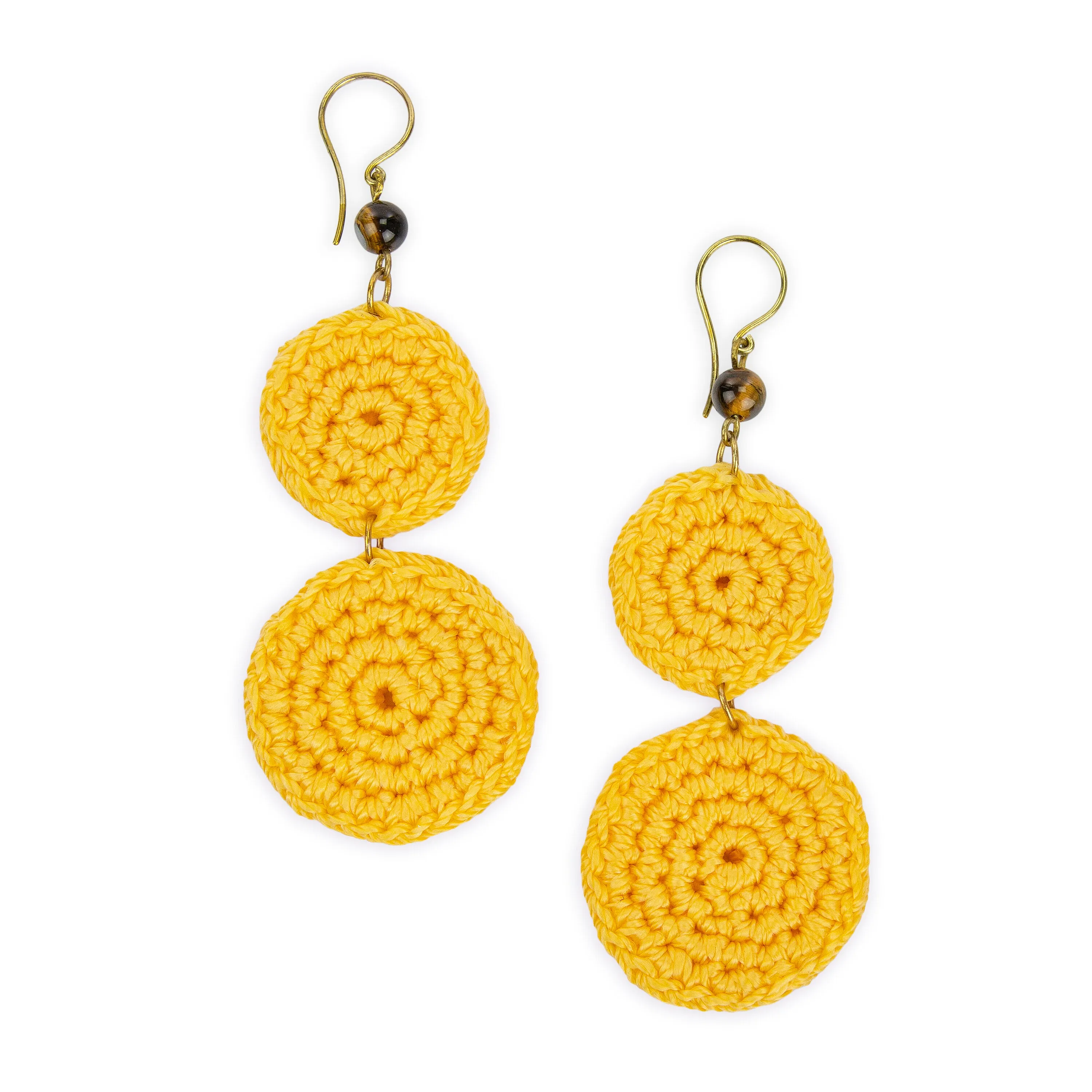 Jasper Double Disc Earrings