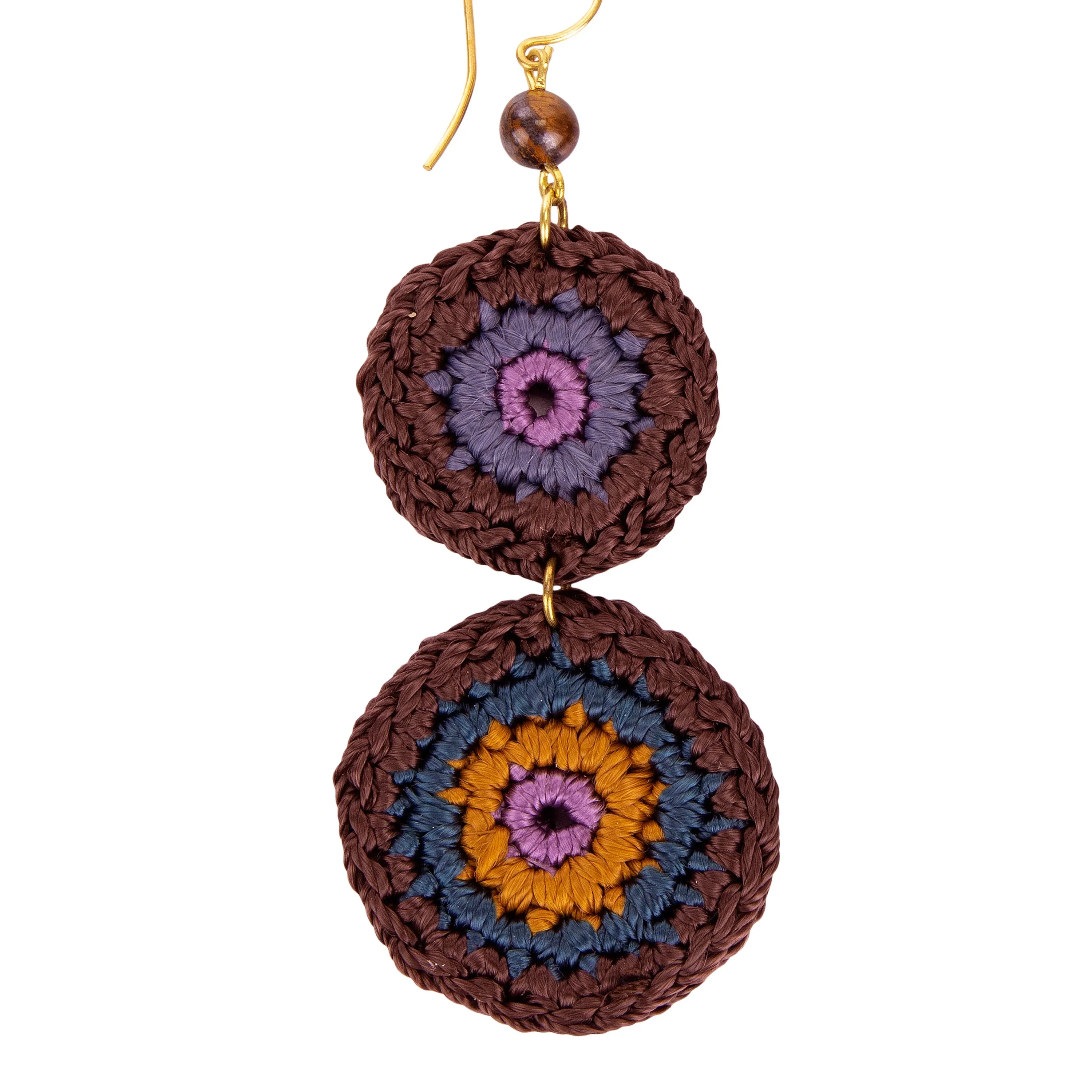 Jasper Double Disc Earrings