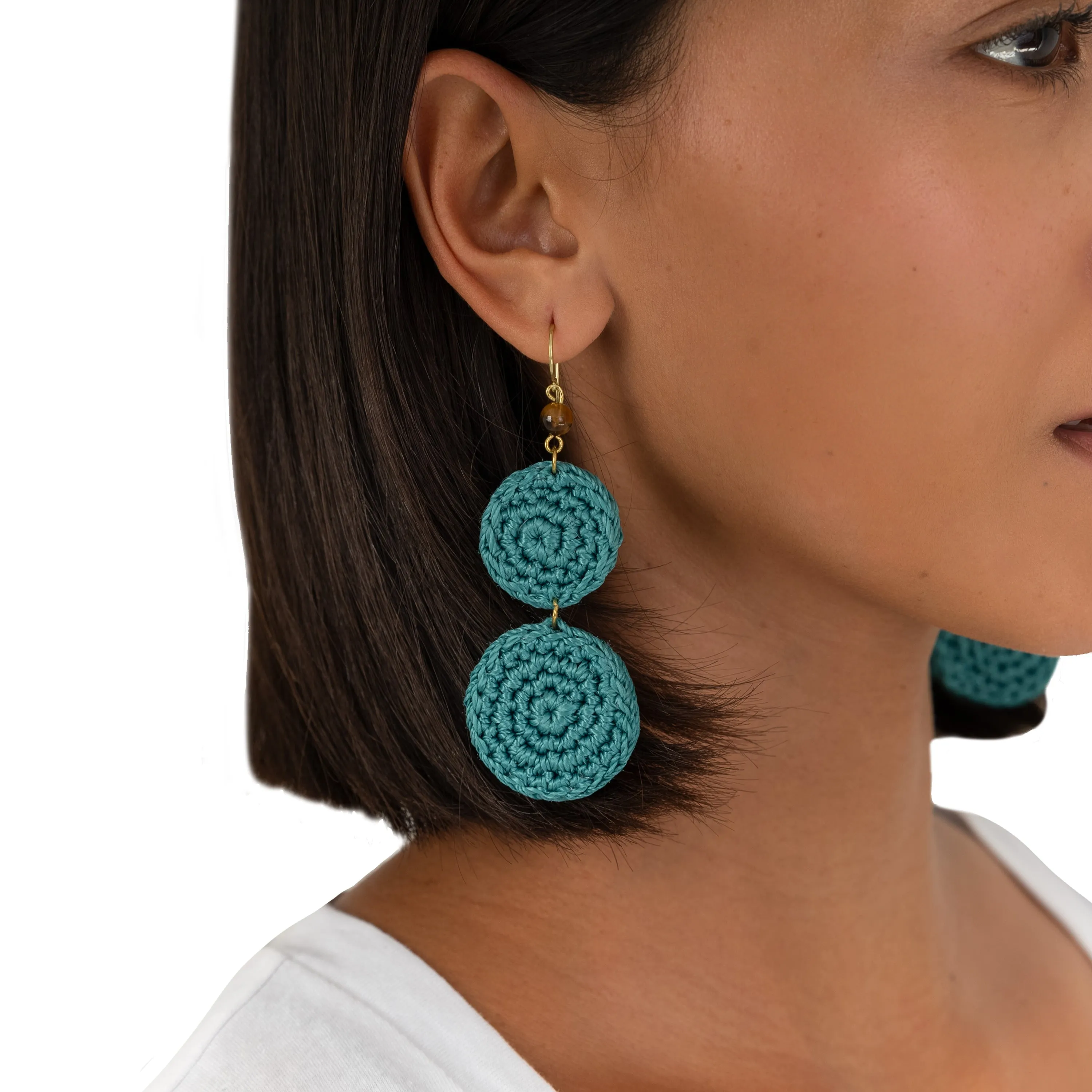 Jasper Double Disc Earrings