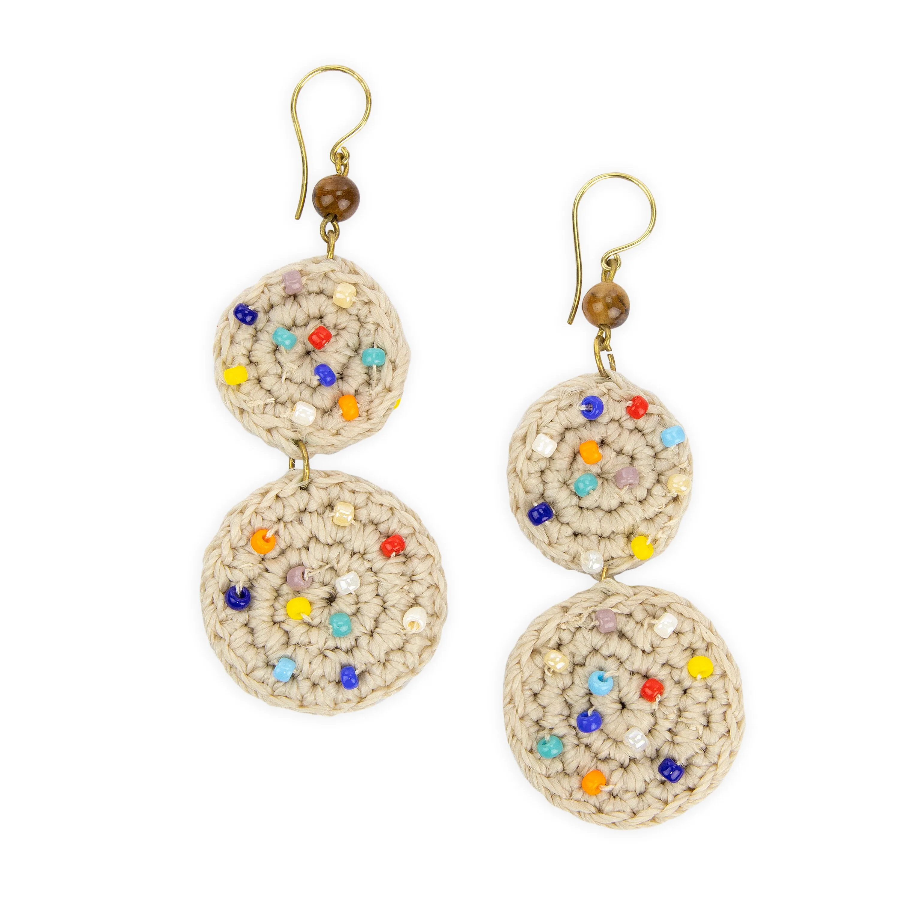 Jasper Double Disc Earrings