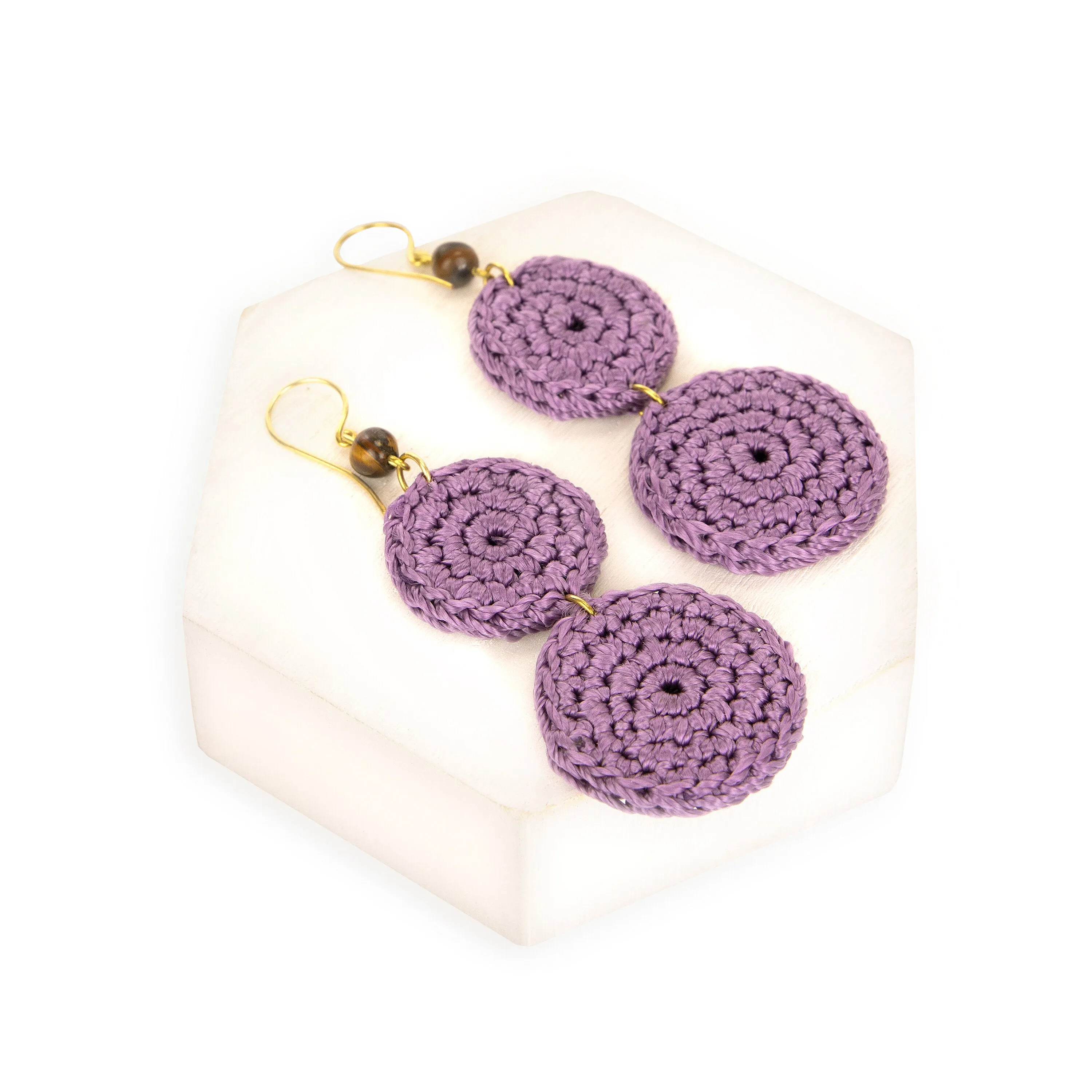 Jasper Double Disc Earrings