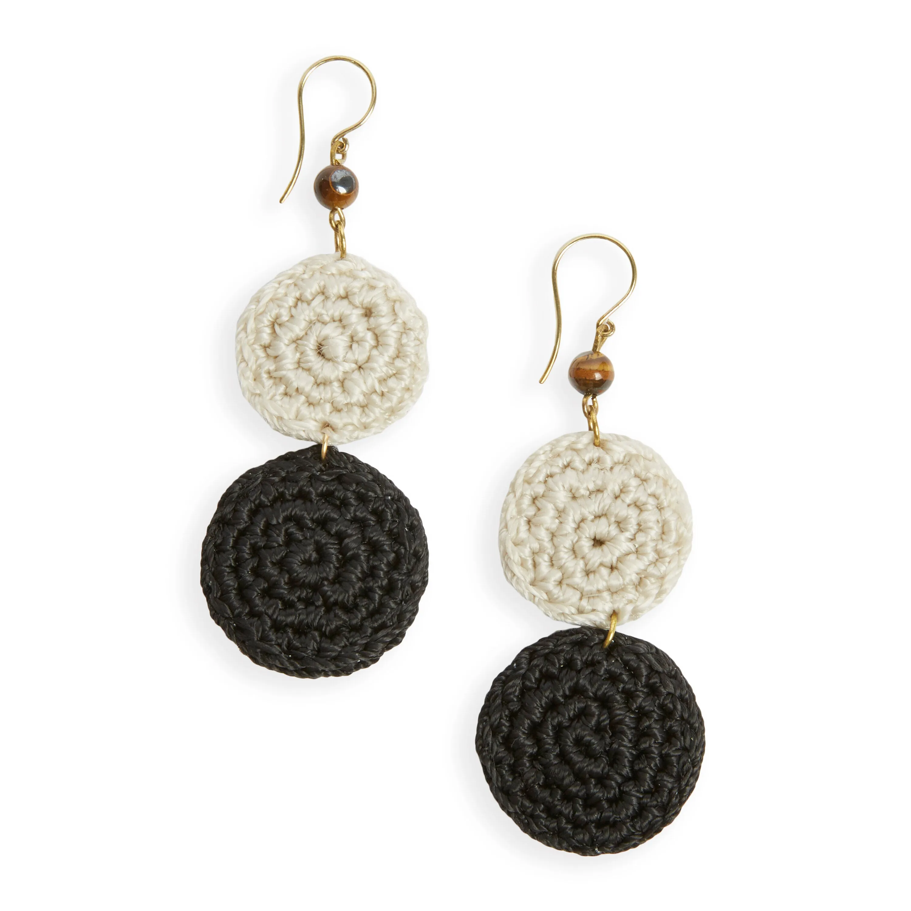 Jasper Double Disc Earrings