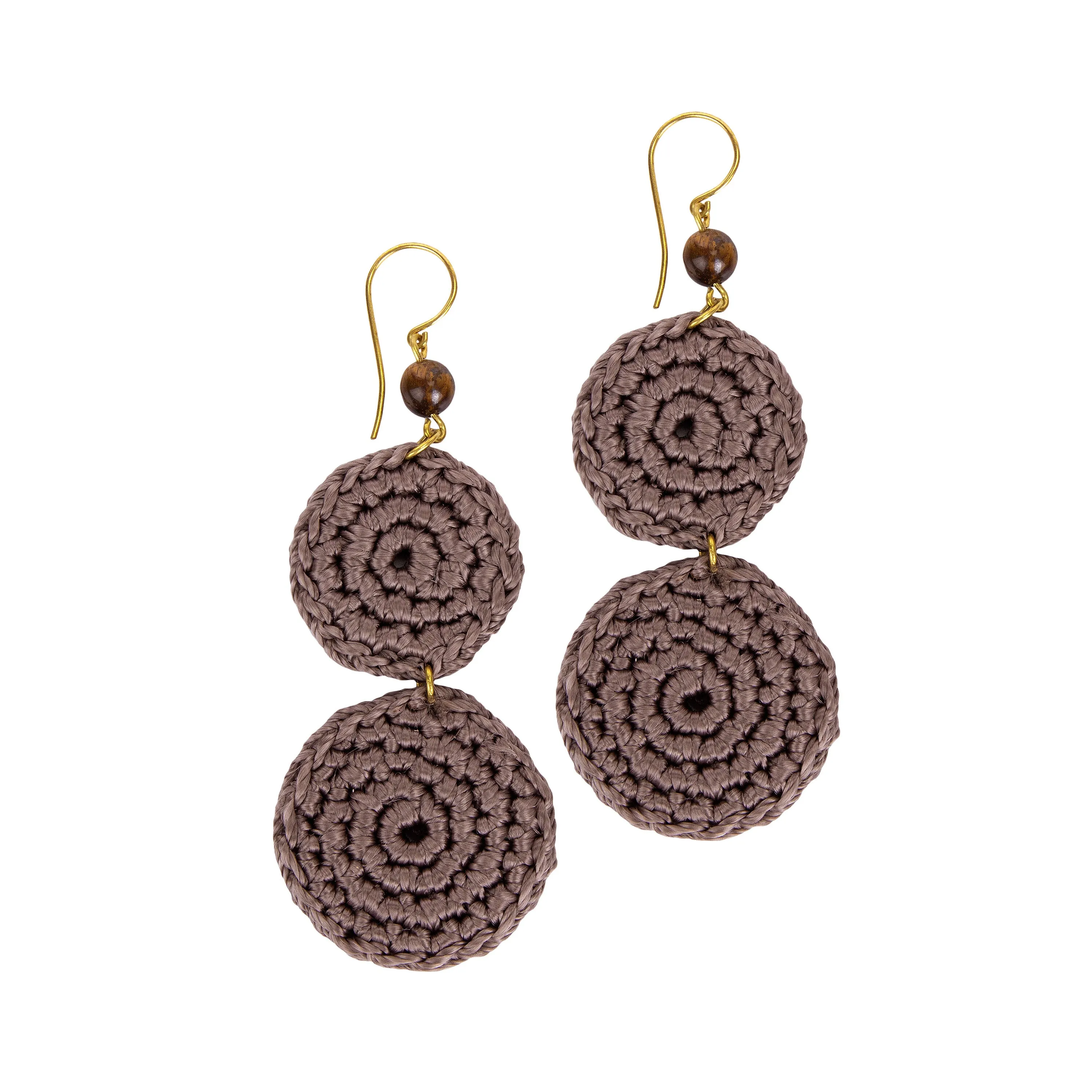 Jasper Double Disc Earrings