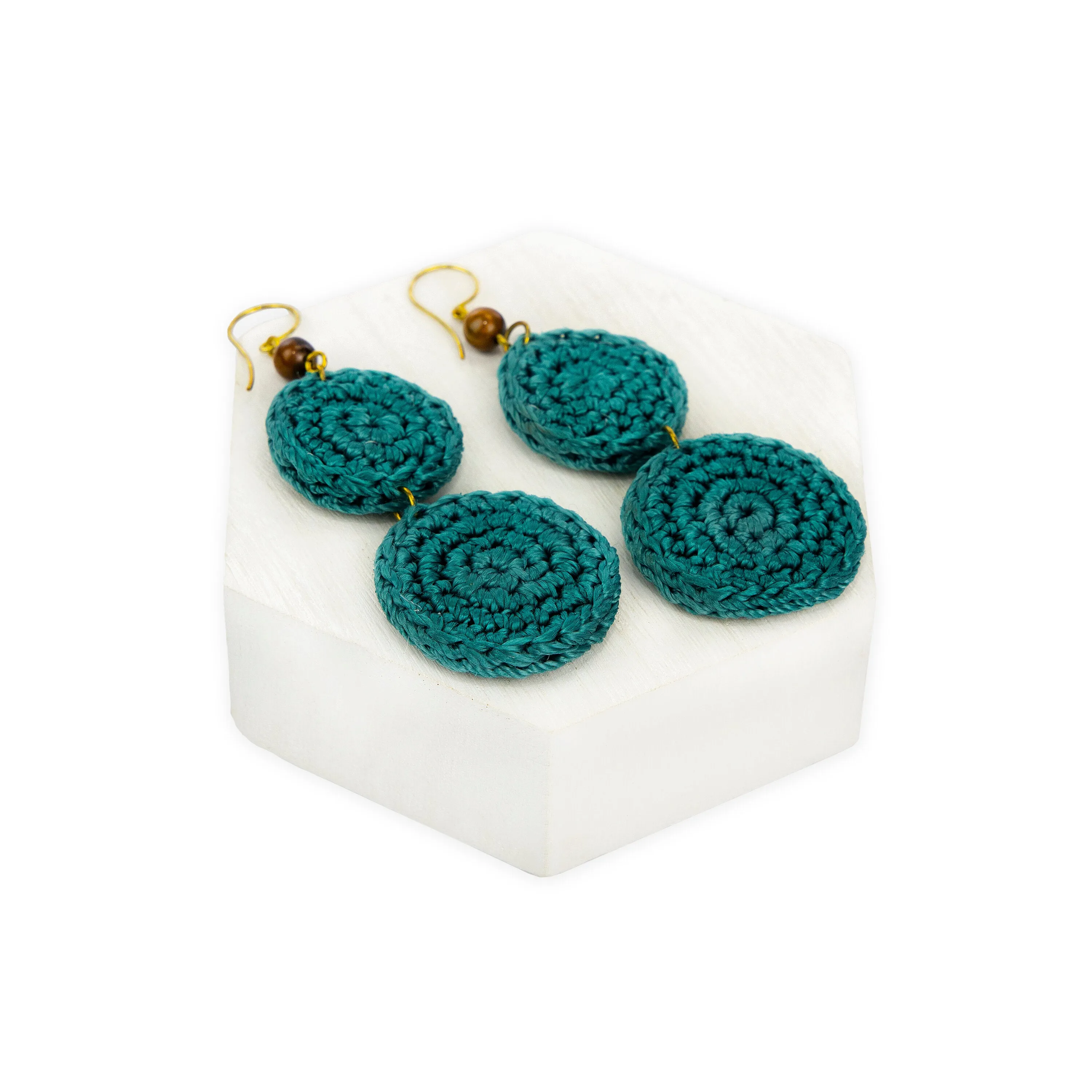 Jasper Double Disc Earrings