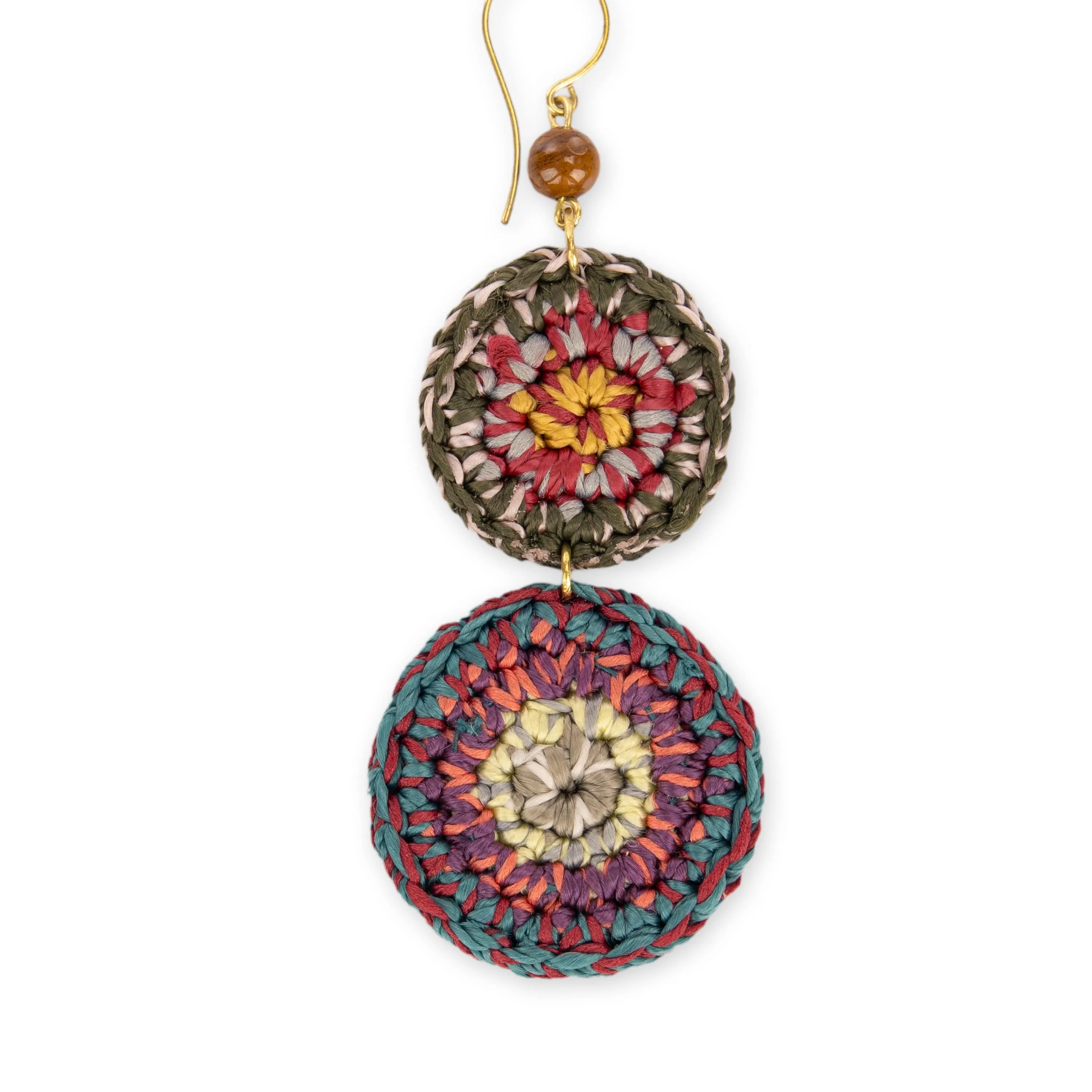 Jasper Double Disc Earrings