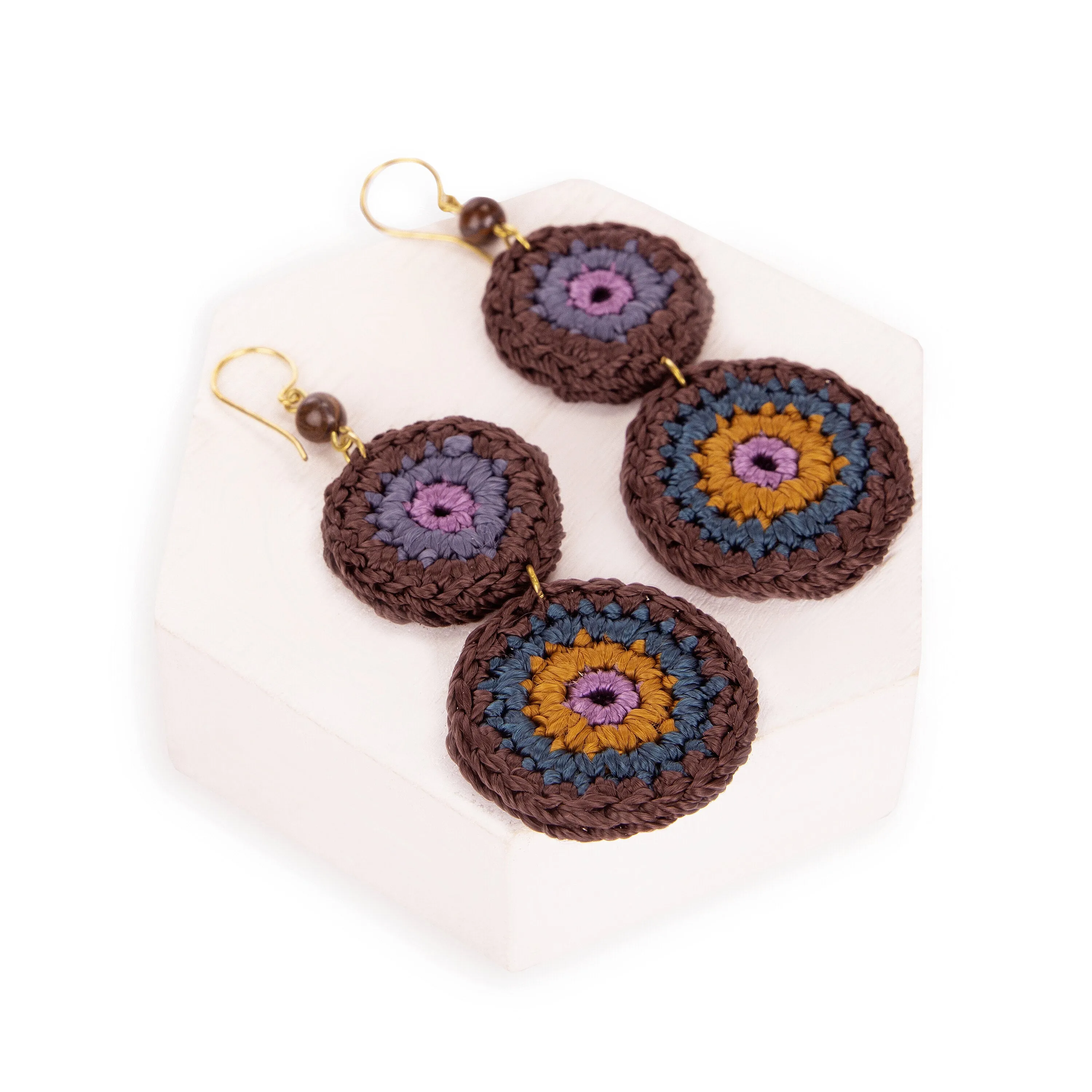 Jasper Double Disc Earrings