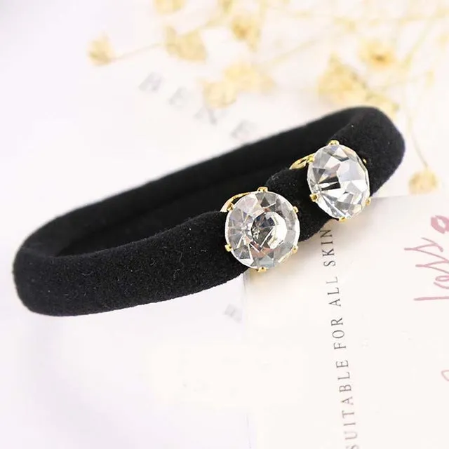 Korean Style Women's Hair Accessories Ladies Elastic Hair Band Luxury Rhinestone Female Hair Accessories Head Wear NS125