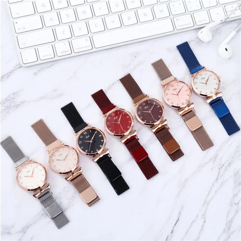 Luxury Watch Women Top Brand 2022 Dress Ladies Wristwatch Waterproof Bracelet Set Girls Quartz Watches reloj mujer Dropshipping