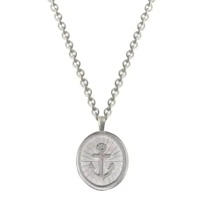 Men's Sterling Silver Large Anchor Pendant