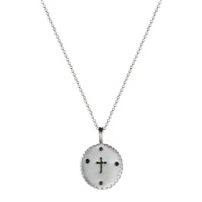 Men's Sterling Silver Thin Cross Pendant