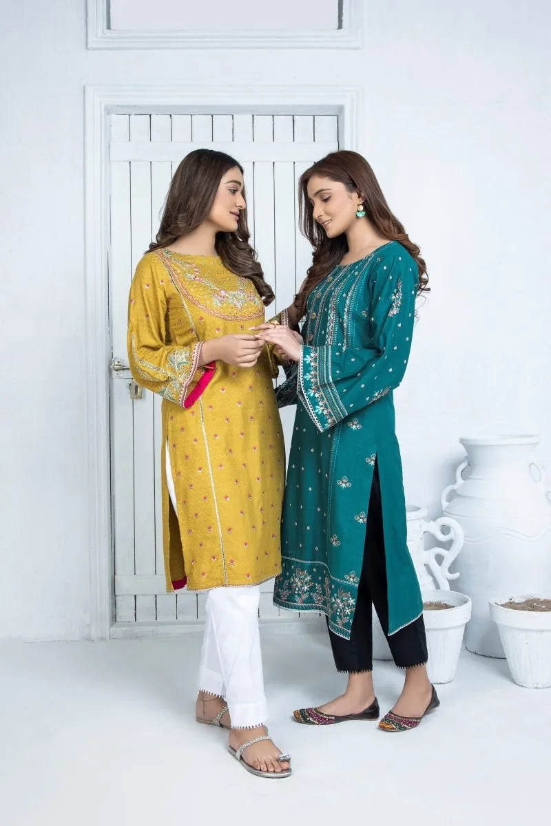 Mihrimah Embroidered Khaddar Shirt MIH28