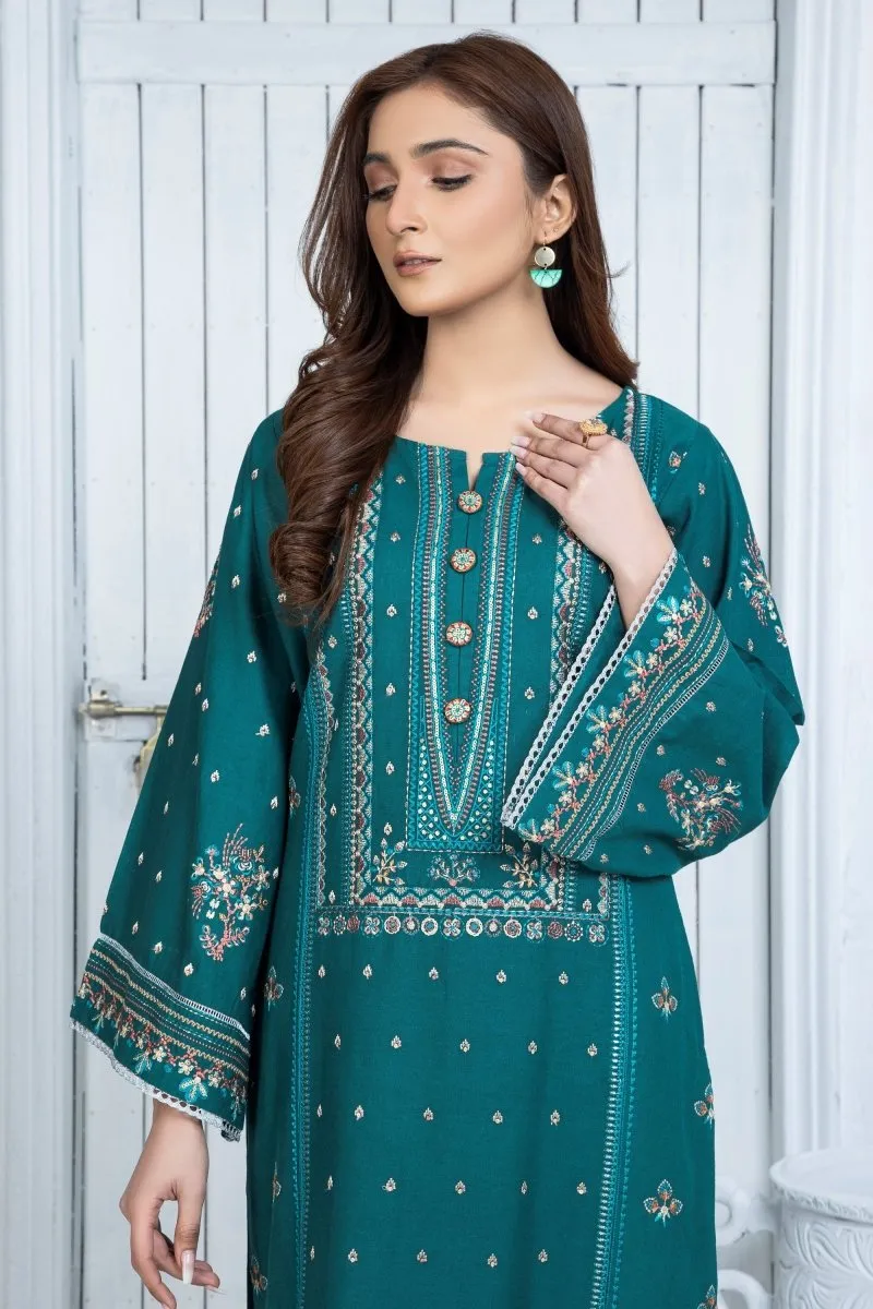 Mihrimah Embroidered Khaddar Shirt MIH28