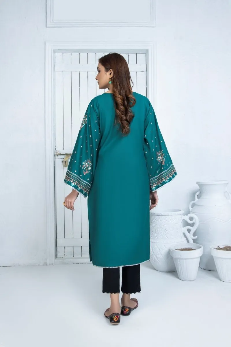 Mihrimah Embroidered Khaddar Shirt MIH28