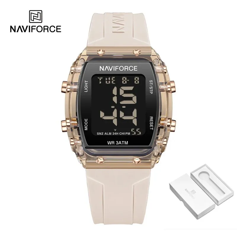 NAVIFORCE 7102 Watch For Women Fashion Sport Waterproof Lcd Digital Date Silicone Strap Electronic Wristwatch Relogio Feminino 2023