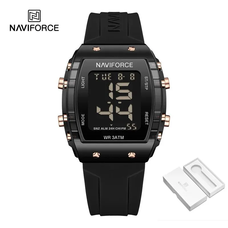 NAVIFORCE 7102 Watch For Women Fashion Sport Waterproof Lcd Digital Date Silicone Strap Electronic Wristwatch Relogio Feminino 2023